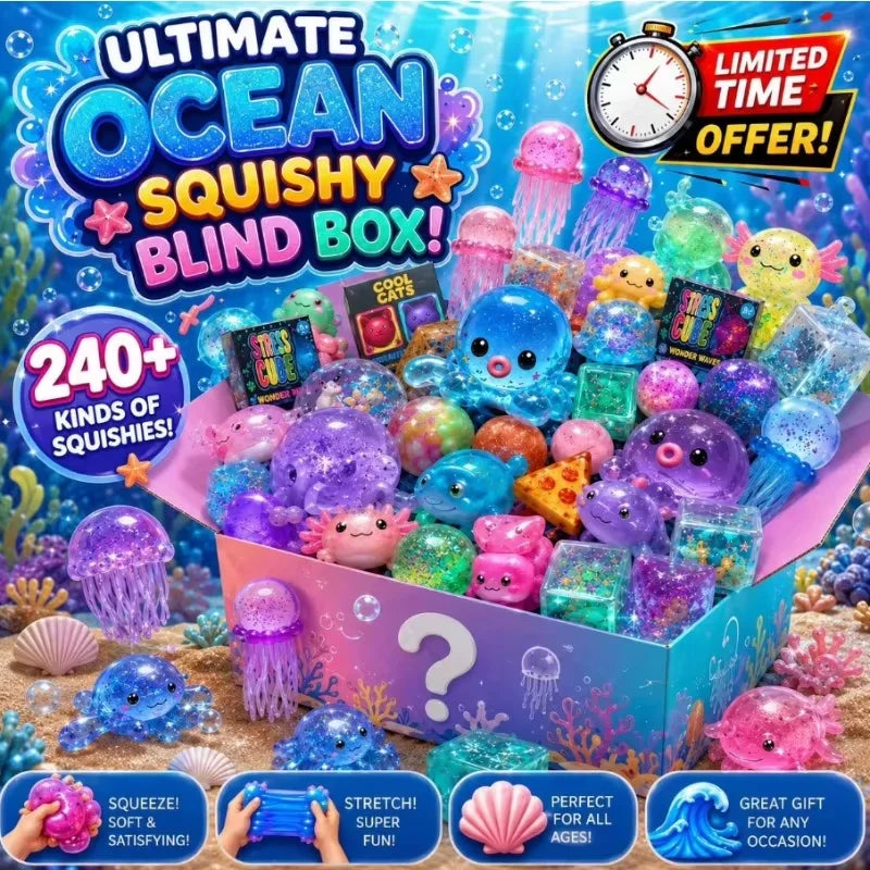 Mystery Blind Box Squishy Toy 1pc, Soft Rubber Stress Relief Fidget, Random Cute Collectible Gift for Kids Adults, Office Desk Decor Birthday Christmas Graduation