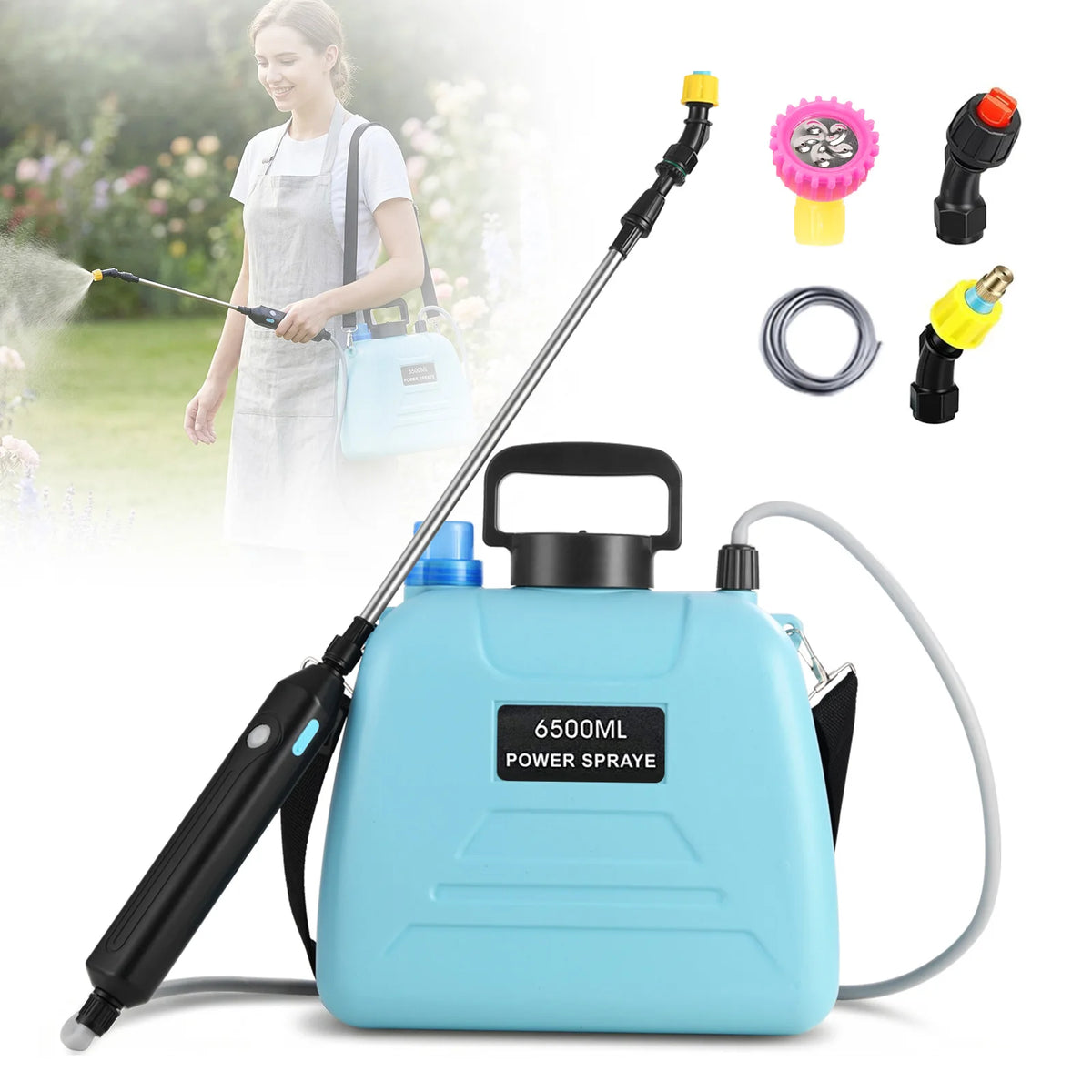 Shoulder Style Electric Sprayer 8L Watering Can With Spray Gun Automatic Garden Plant Mister USB Rechargeable Irrigation Tool