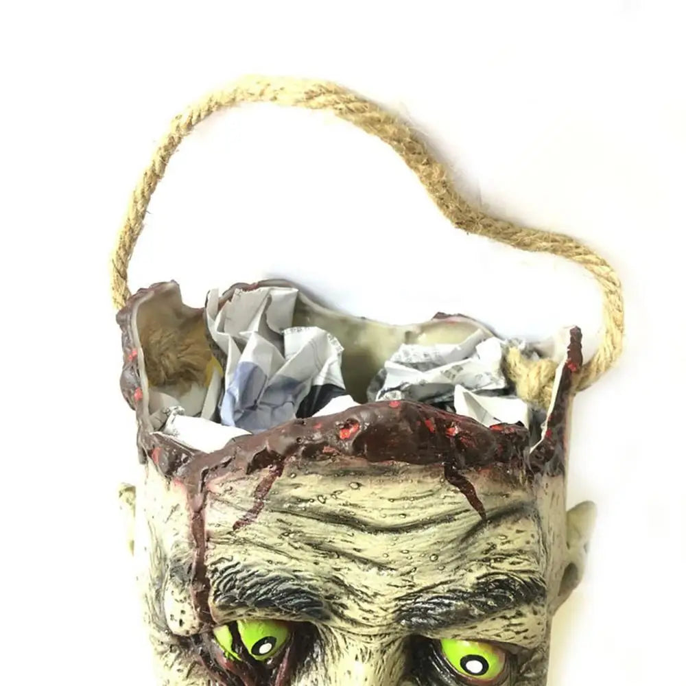 Halloween Skull Head Candy Bowl, Trick or Treat Candy Holder