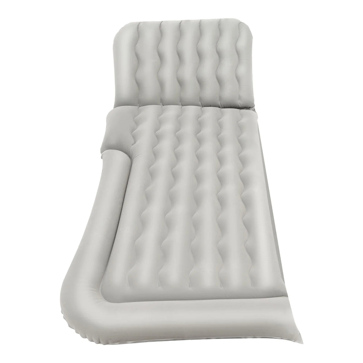 Inflatable Car Back Seat Air Mattress, Foldable Flocked Travel Bed with Pump