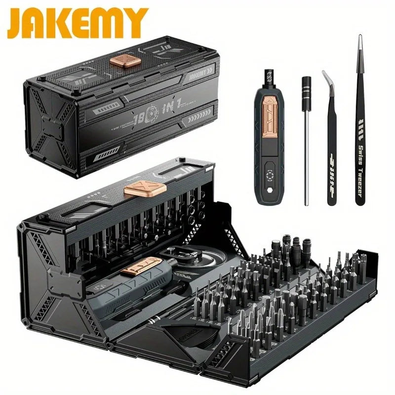 180-in-1 Precision Screwdriver Set with Magnetic Bits for Phones, Laptops and Glasses Repair
