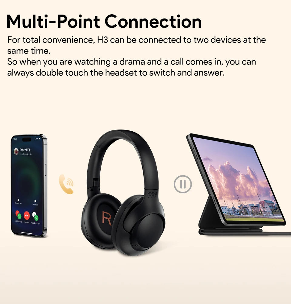 QCY H3 ANC Over-Ear Wireless Headphones