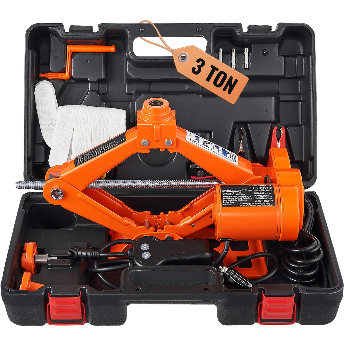 Electric Car Jack 3T Scissor Jack with Electric Impact Wrench 12V Portable Car Jack Lifting for SUV Truck Tire Change