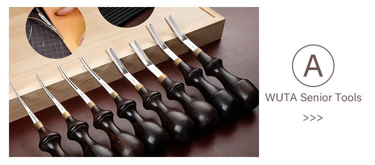 WUTA 1pc High Quality Sharp Leather Chisel French Style Pricking Iron Die-steel Leather Punching Tool Polish-2.7/3.0/3.38/3.85mm