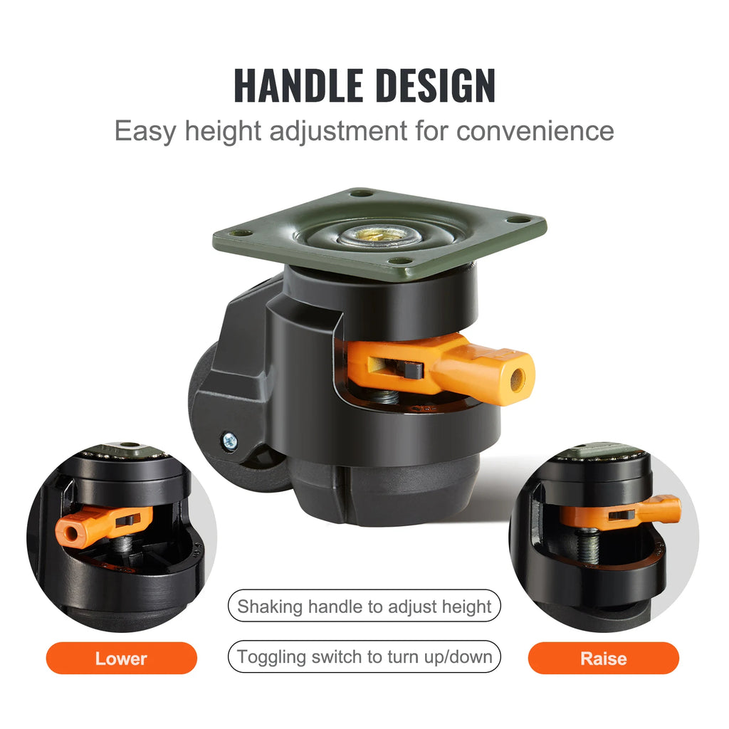 SucceBuy Heavy-Duty Leveling Casters, 4 Pack