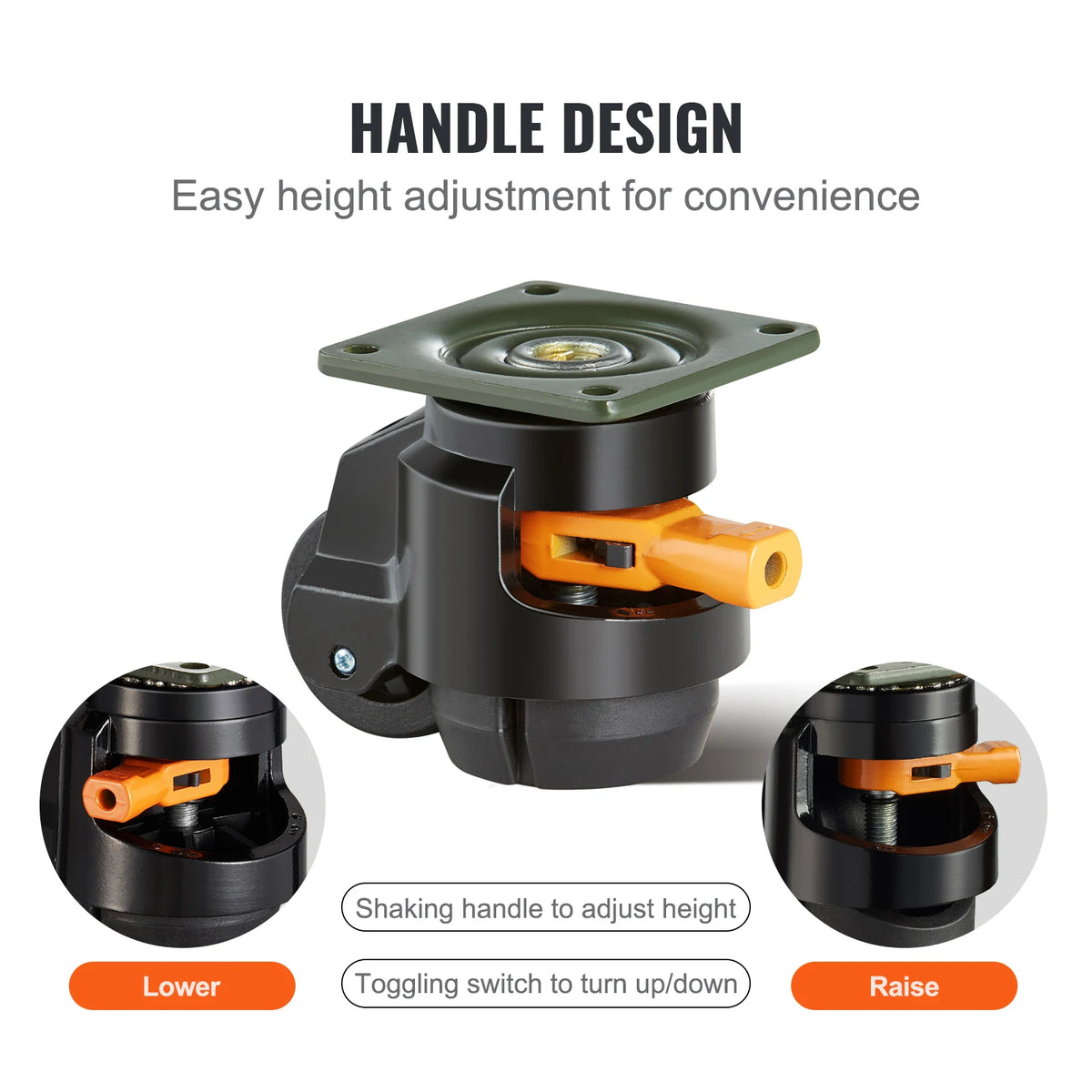 SucceBuy Heavy-Duty Leveling Casters, 4 Pack