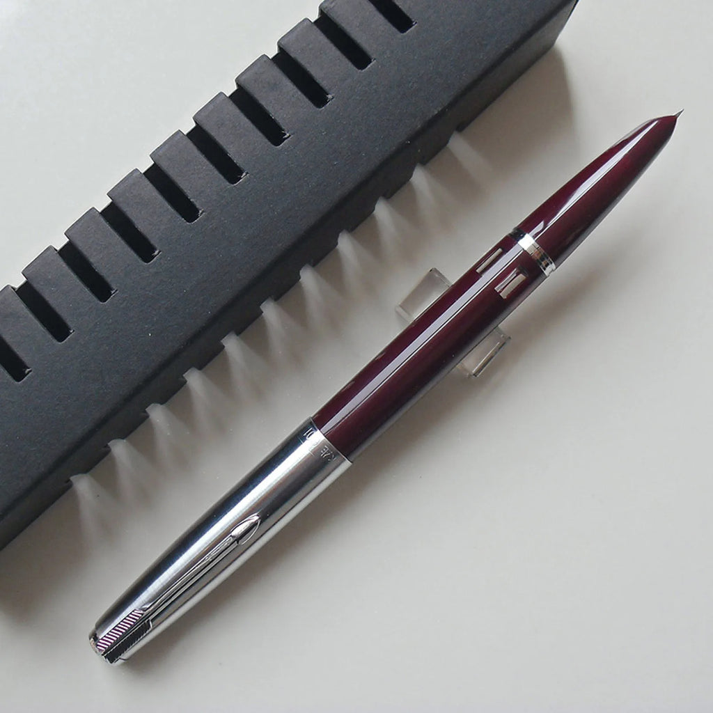 1Pc Deep Brown 138mm Wing Sung 601 Steel Cap Vacumatic Fountain Pen F Nib 0.5mm Ink Pen