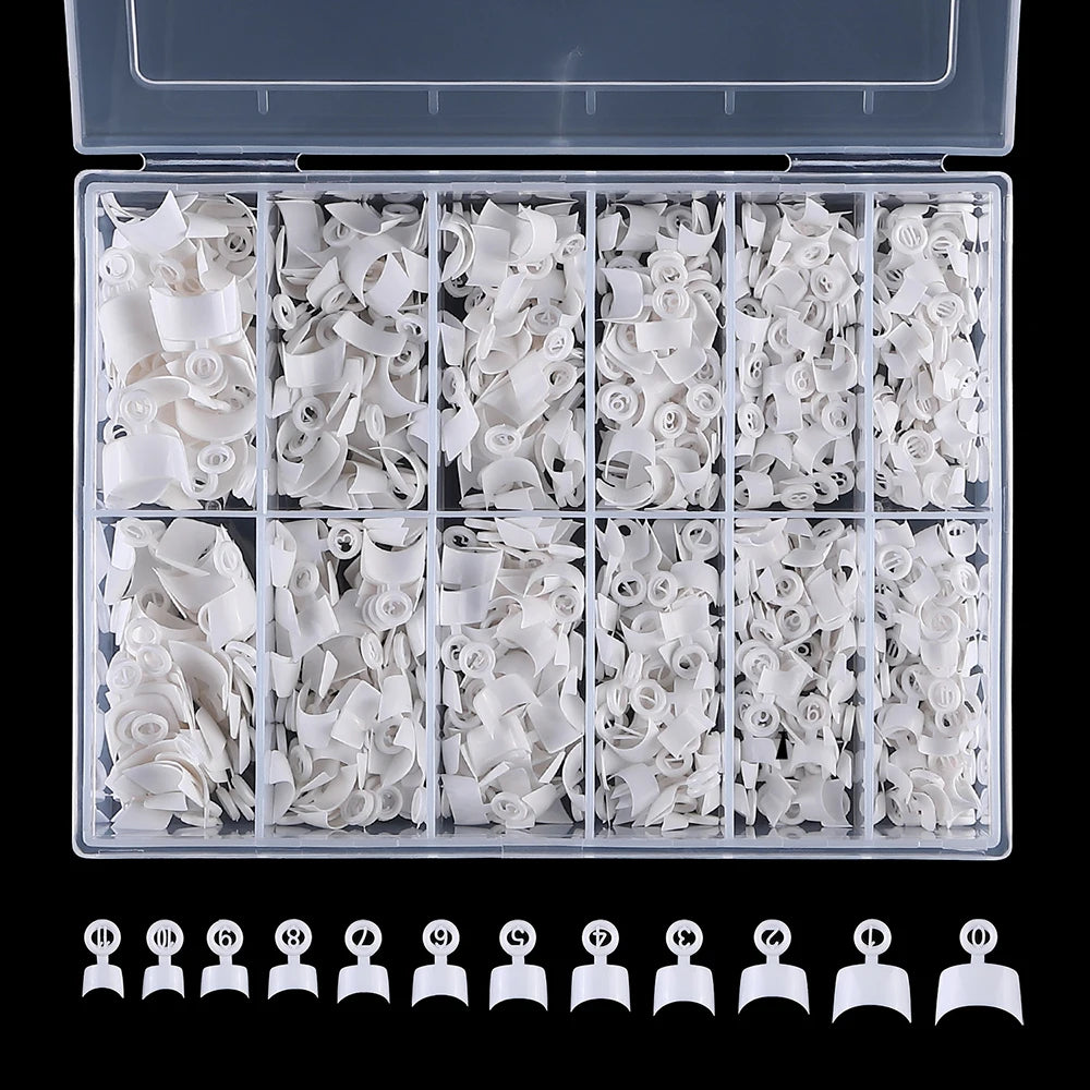 600PCS French Short Square Nail Tip Natural Half Cover Acrylic Nails Press on Nails for Nail Salons DIY Home with Box Fake Nails
