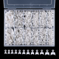 600PCS French Short Square Nail Tip Natural Half Cover Acrylic Nails Press on Nails for Nail Salons DIY Home with Box Fake Nails