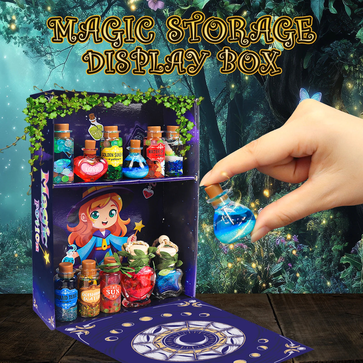 Halloween Witch Potion Kit for Kids, DIY Glowing Spell Potions Craft Set