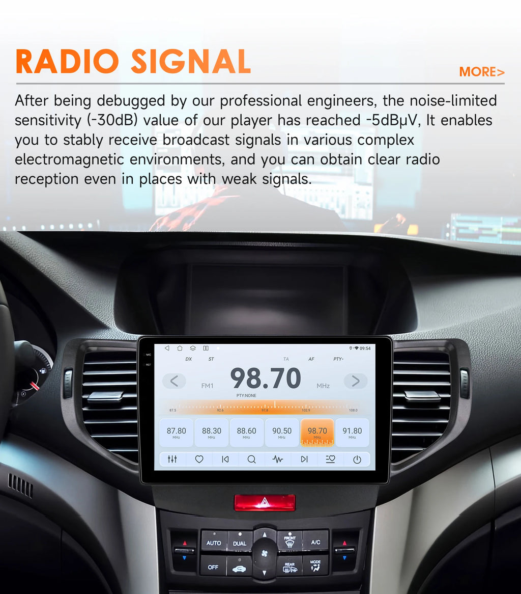 4G WIFI Carplay for Honda Accord 8 Acura TSX 2008 2009 2010 2011 2012 Car radio Android 12 Multimedia Video player 6115 Stereo