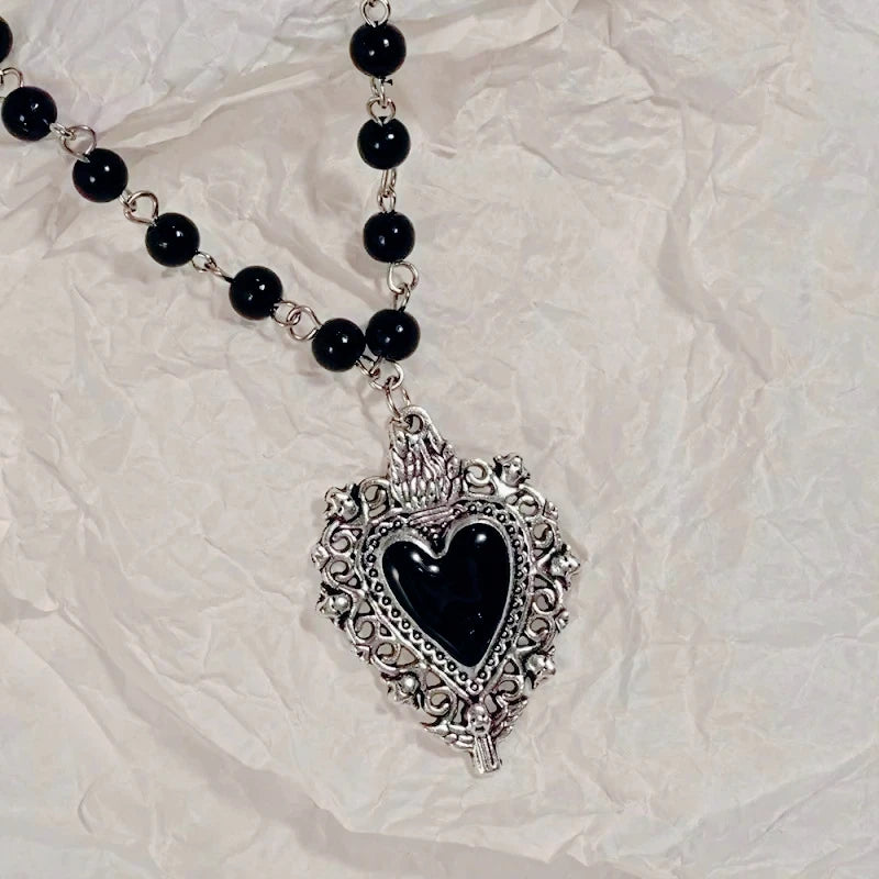 Cross Heart Pendant Necklace