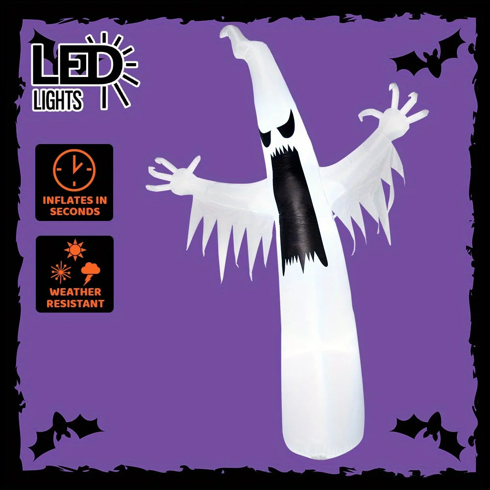 Halloween 12 ft Inflatable Scary Ghost with LED Lights