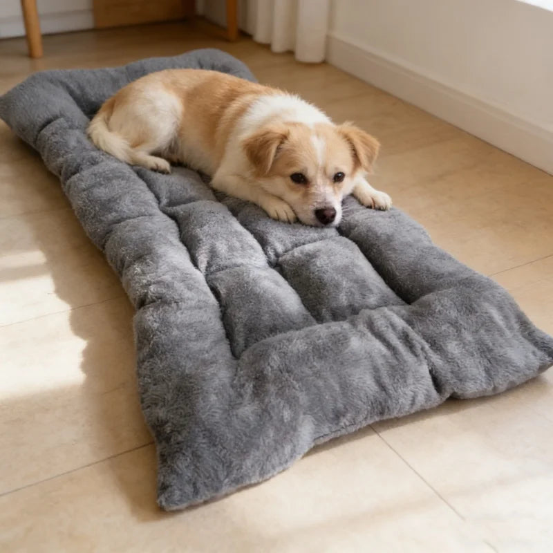 Plush Dog Bed Sofa, Thickened Soft Polyester Pet Mat for Small, Medium and Large Dogs and Crates