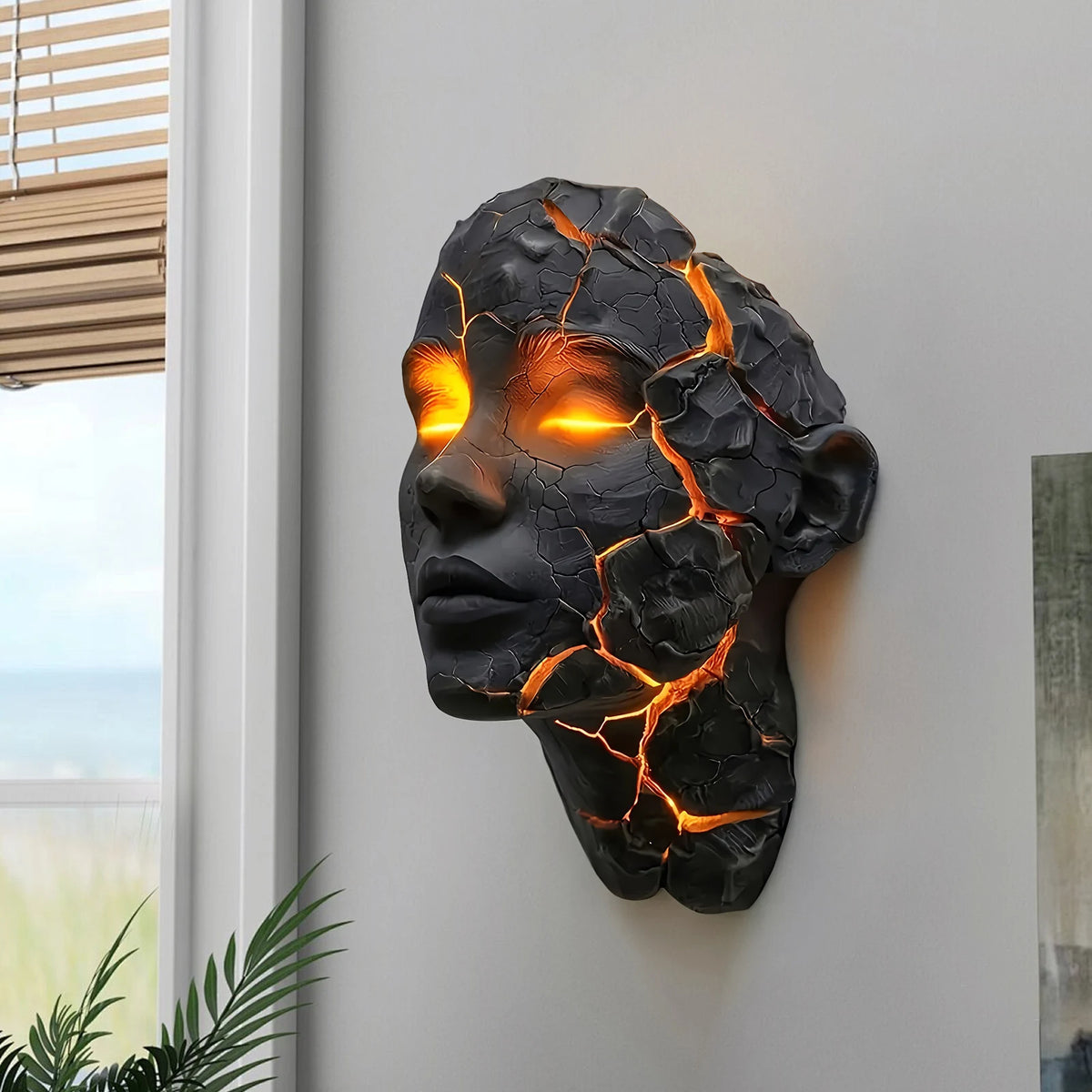 Halloween Broken Soul LED Wall Lamp with LED Illumination Broken Soul Wall Light for Bathroom Reading Studying Nursing Hallway