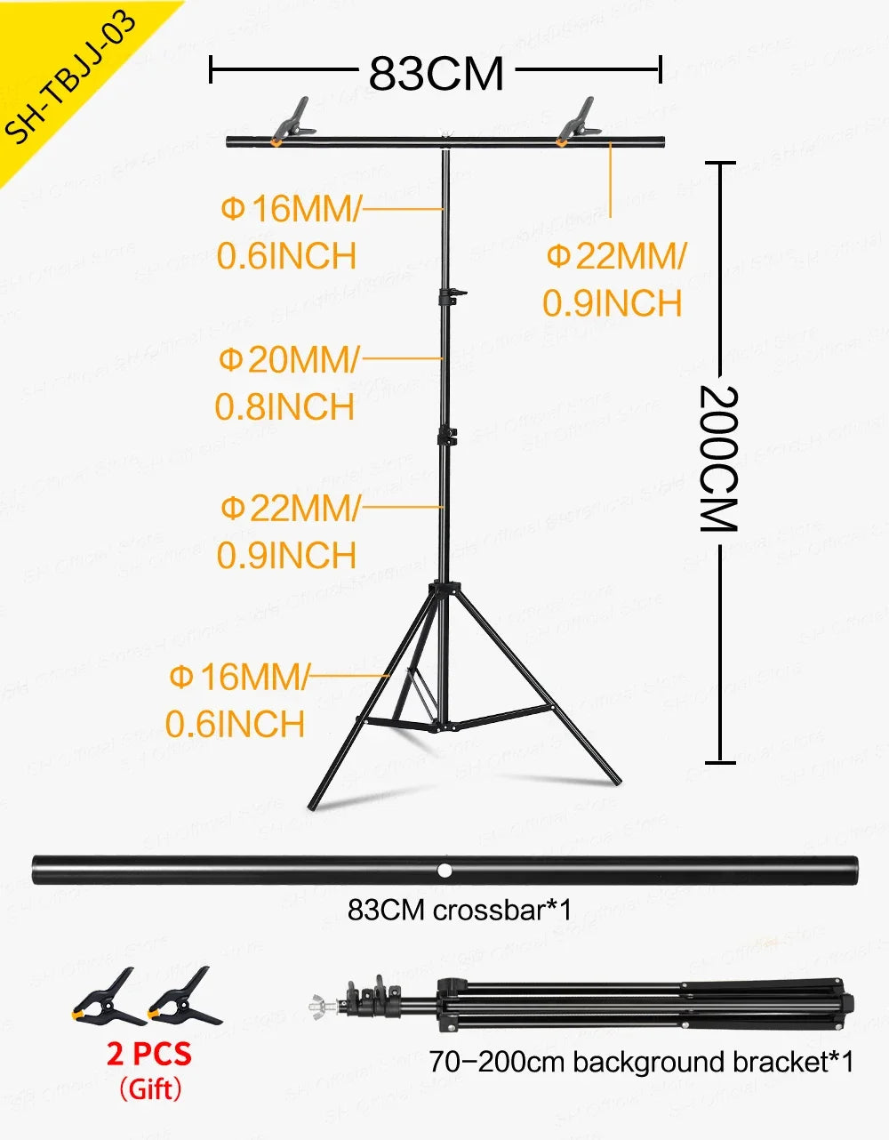 Photography Photo Studio T-Shape Backdrop Background Stand Frame Support System Kit For Video Chroma Key Green Screen With Stand