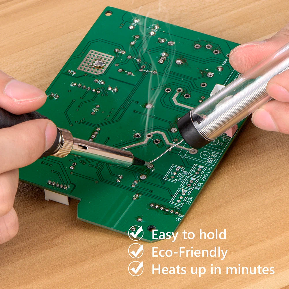 80W Electric Soldering Iron Kit with LCD Temperature Control, Tips and Solder Paste