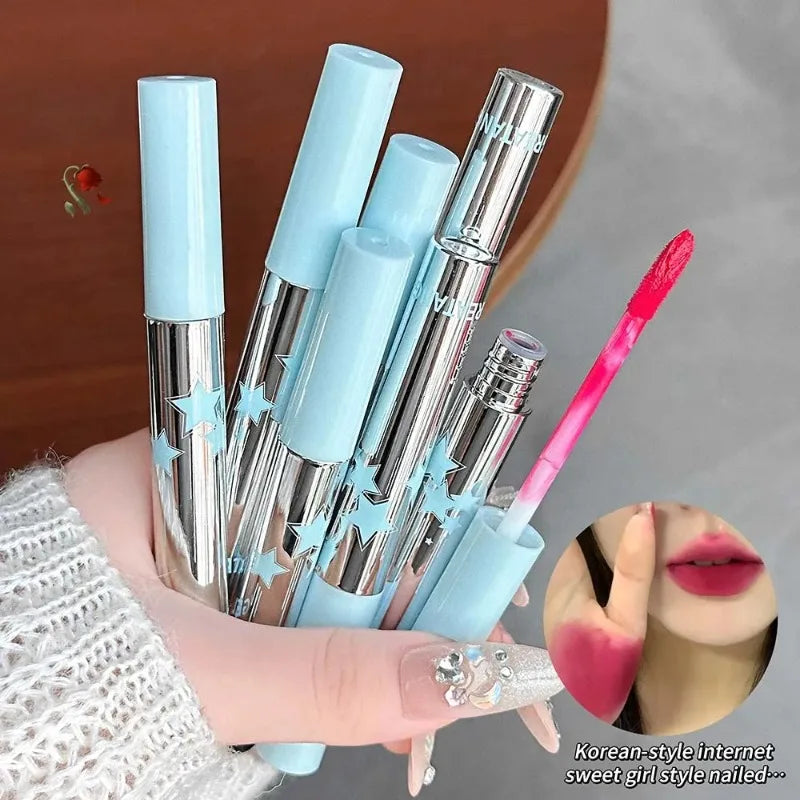 Punk Green Matte Lipstick Soft Mist Mousse Velvet Lip Glaze Long-lasting Not Easy to Sticky Lip Gloss Halloween Makeup Cosmetics