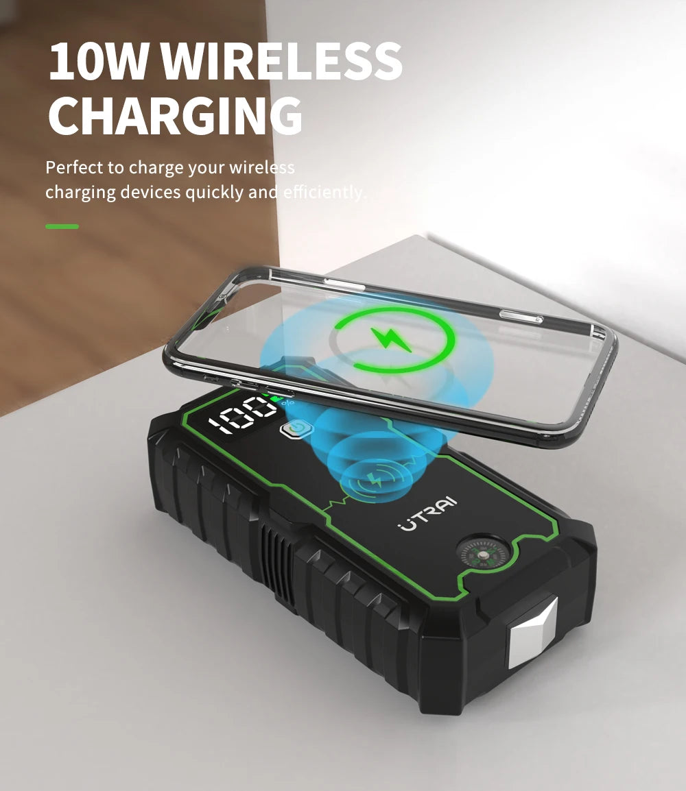 UTRAI Power Bank 4000A Jump Starter Portable Charger Car Booster 12V Auto Starting Device Emergency Car Battery Starter