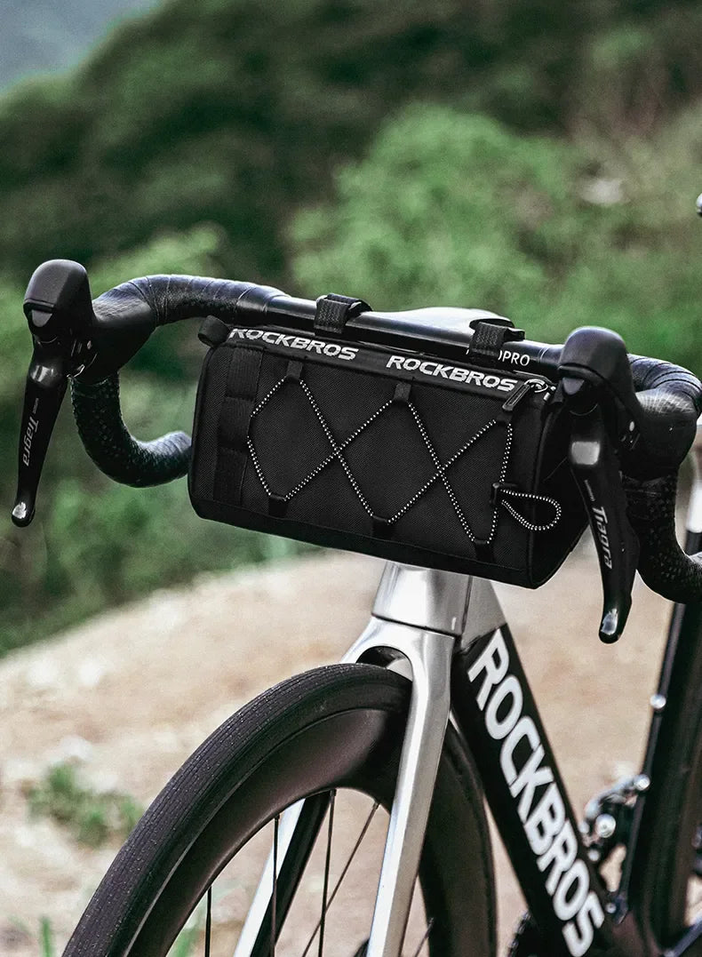 ROCKBROS Bike Handlebar Bag Portable 1.5L Multifunctional Shoulder Bag Highly Reflective Strap Crossbody Cycling Frame Tube Bag