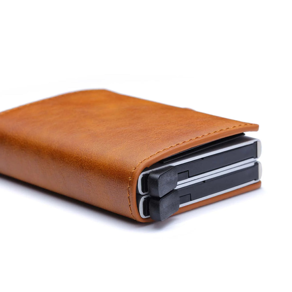 RFID Blocking Carbon Fiber Slim Card Wallet for Men, 14 Card Holder Minimalist Wallet