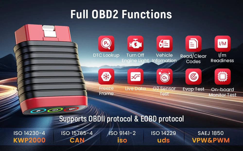 THINKCAR BD6 Bluetooth Scanner Car Diagnostic Tool OBD2 Scanner Full System Diagnose 5 Reset Free Auto Diagnosis OBD Code Reader