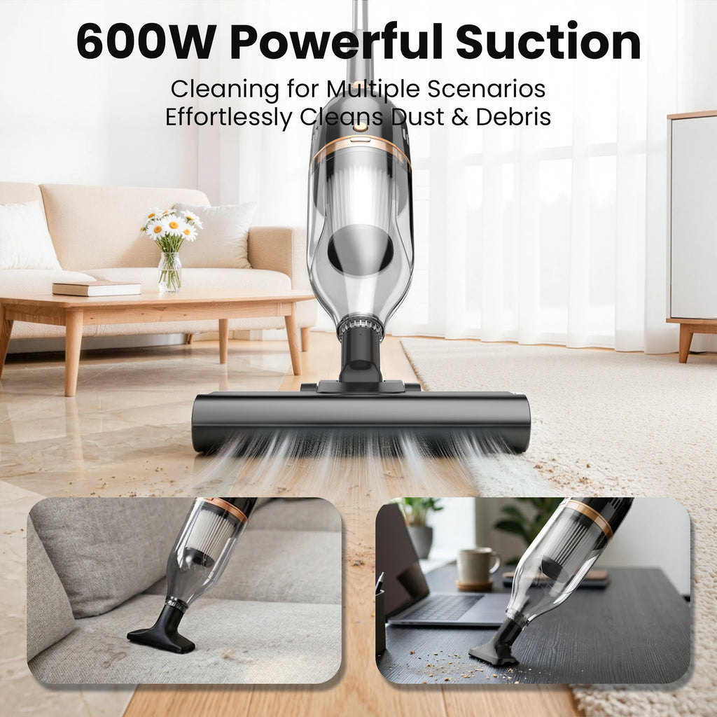 INSE R7/R6X/R3S Corded Vacuum Cleaner Handheld Stick Vacuum 600W Powerful 3 In1 Lightweight Vacuum Cleaners for Home Hard Floor Pet Hair