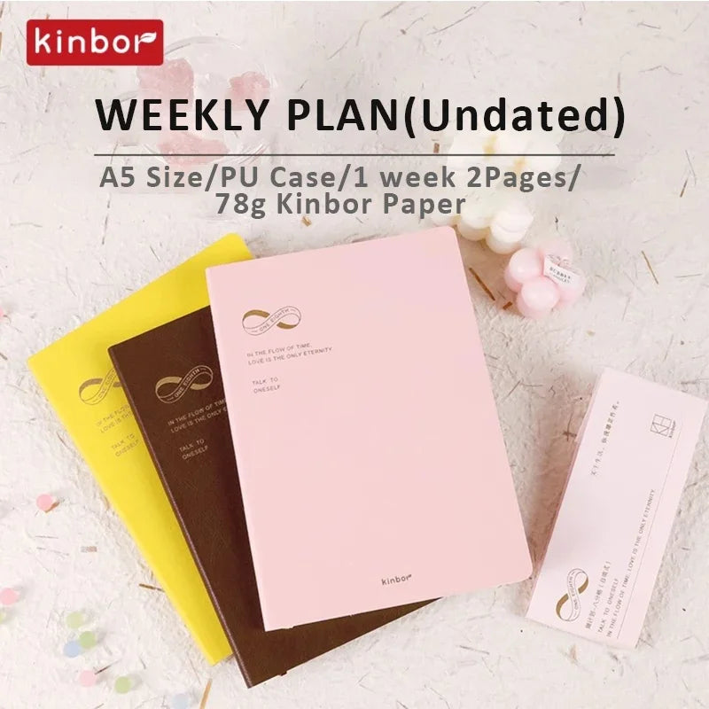 Undated Weekly and Monthly Planner, Portable Daily Agenda and Schedule Organizer