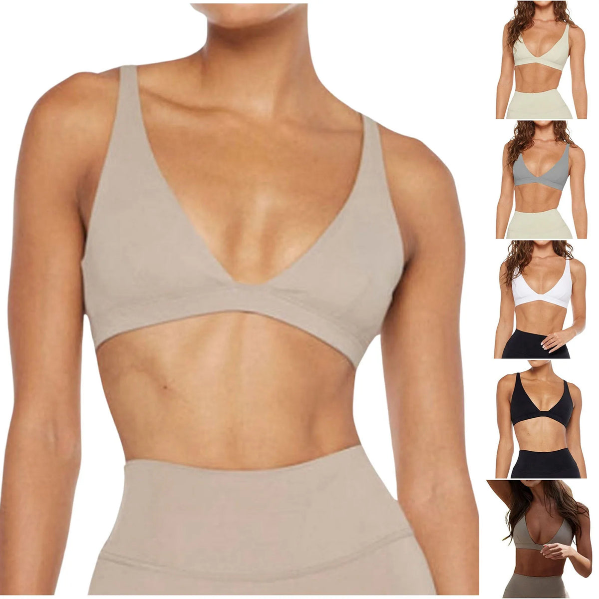 Crop Top Tanks For Women Loose Breathable Cool Liftup Air Bra 2024 New Chic Sports Bra White Top Push Up Basics Sports Bra