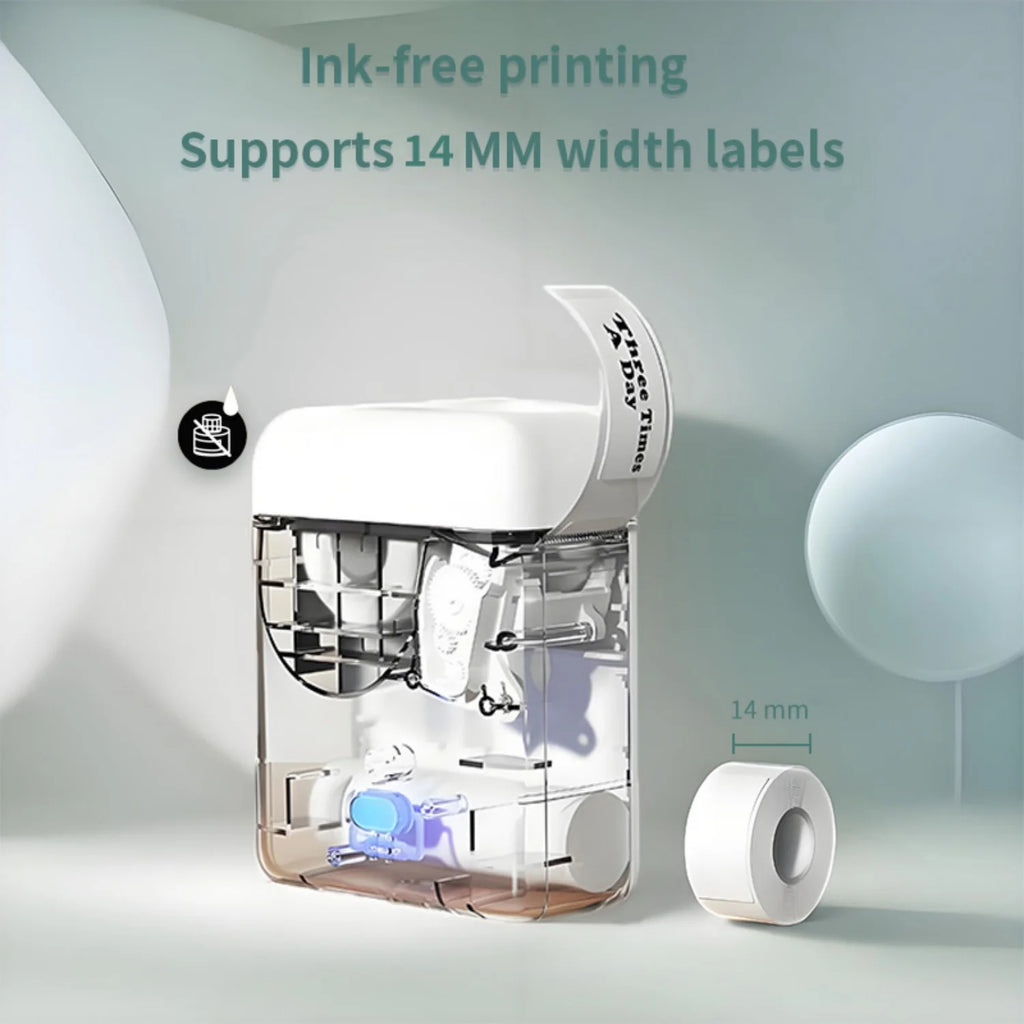 Mini Wireless Thermal Label Printer, Ink-Free