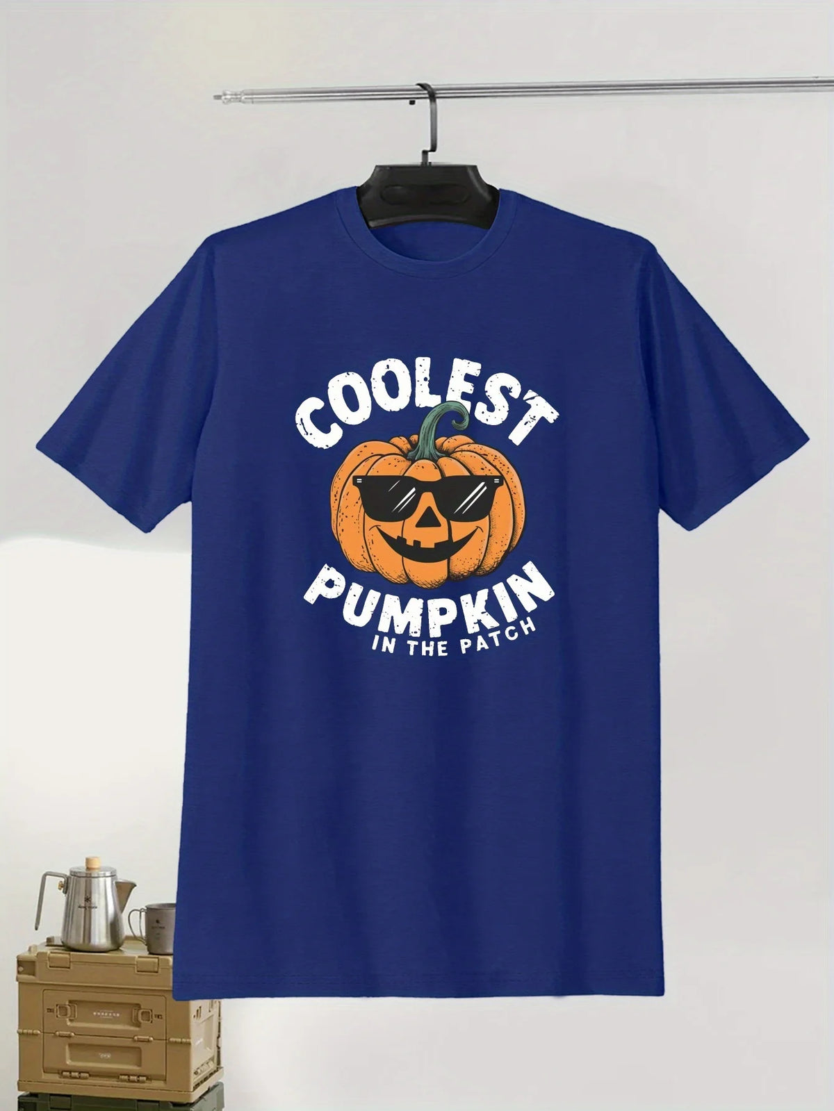 "Coolest Pumpkin in the Patch" Halloween Graphic Tee, Men's Short Sleeve T-Shirt