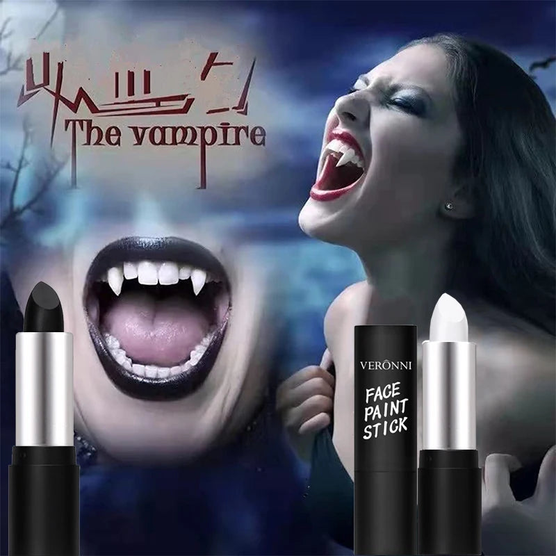 6 Colors Face Body Paint Stick Cream Eyeblack Tube Black Body Painting Blendable Sticks For Halloween Cosplay Joker Paint Makeup