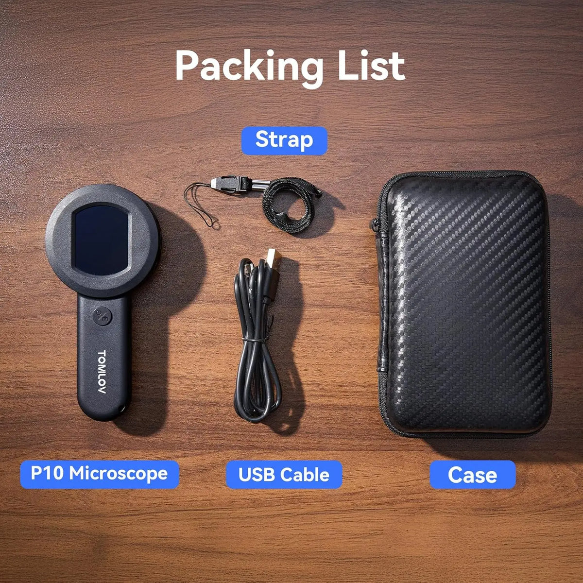 TOMLOV P10 Kids Microscope Digital Portable 100X Illuminated Jewelers Loupe Handheld Coin Magnifier with Light for Error Coins Collector Pocket Trichome Magnifying Glass
