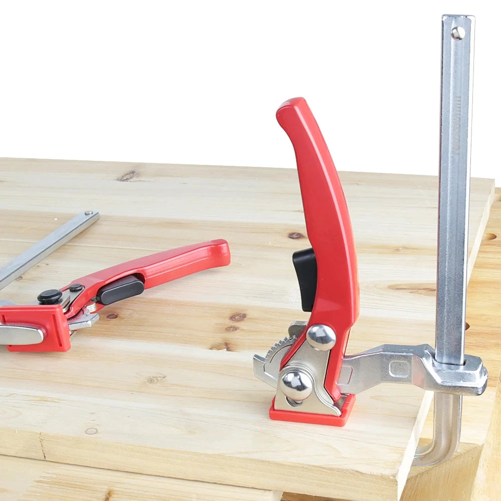 2pcs Ratcheting Table Clamps, Quick Release Track Saw Clamps, Guide Rail Clamp for MFT Table and Guide Rail System