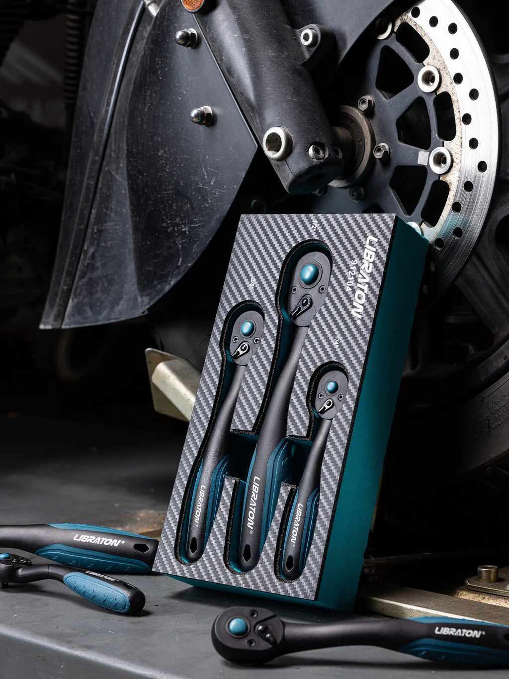 Reversible Ratchet Wrench Set, 1/4", 3/8", 1/2" (3 Pieces)