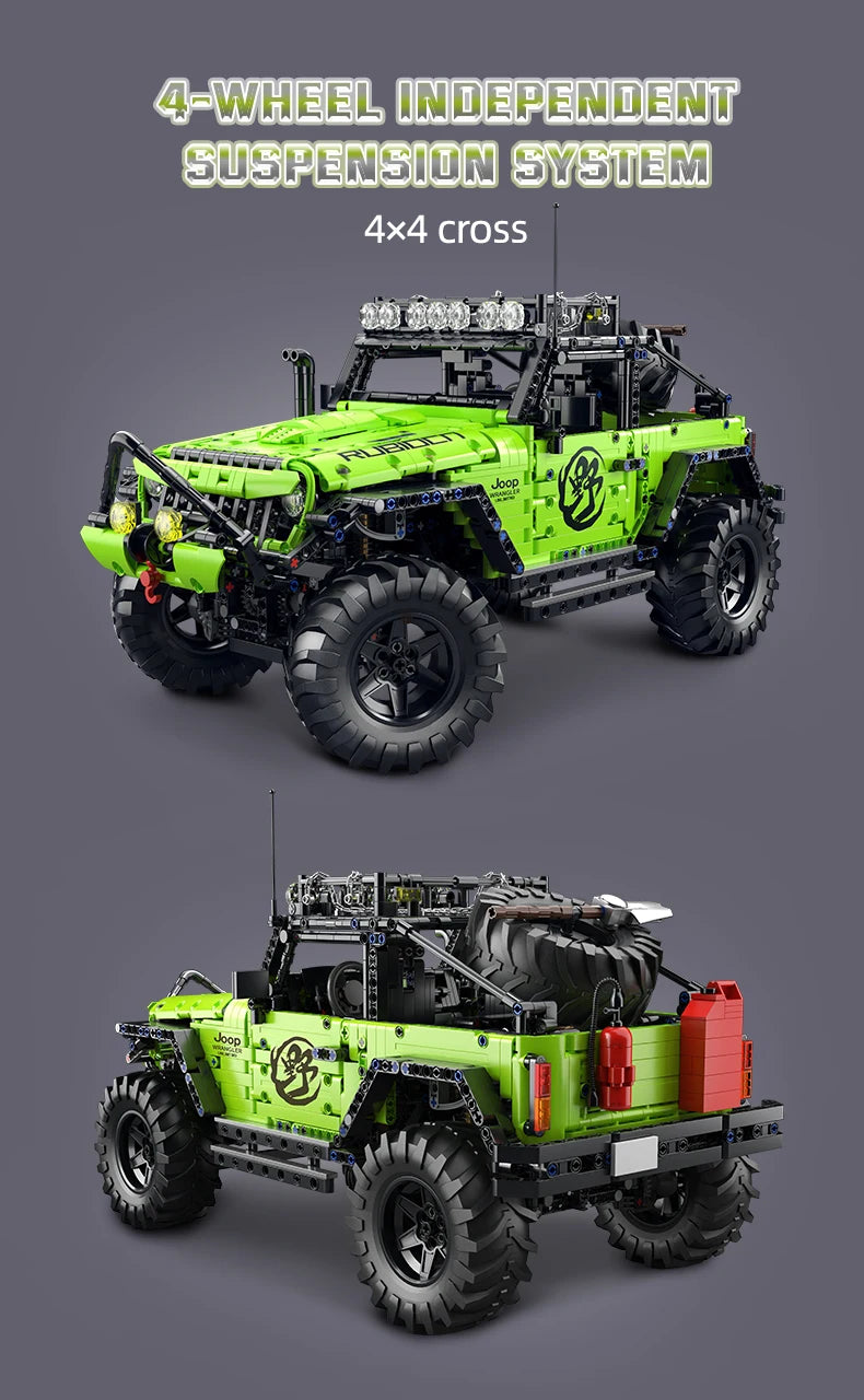 KAVOWORLD 2357PCS 1:8 MOC Technical Heavy Duty Off-Road Racing Trucks Car Building Blocks 4x4 DIY Assembly Vehicle STEM Toy Gift