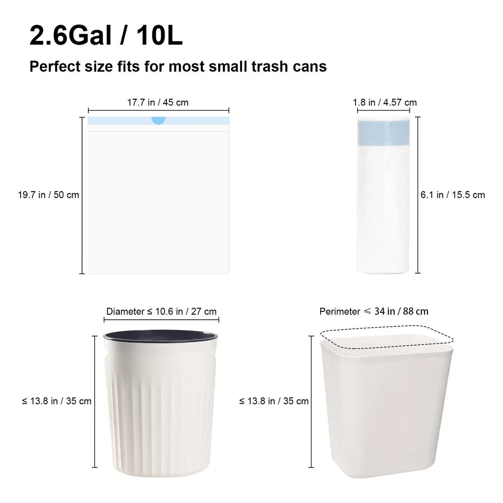 Self-Cleaning Cat Litter Box Poop Bags Drawstring Design 17x19in/45x50cm 4 Rolls Trash Bags 60 Counts Cat Litter Box Liners
