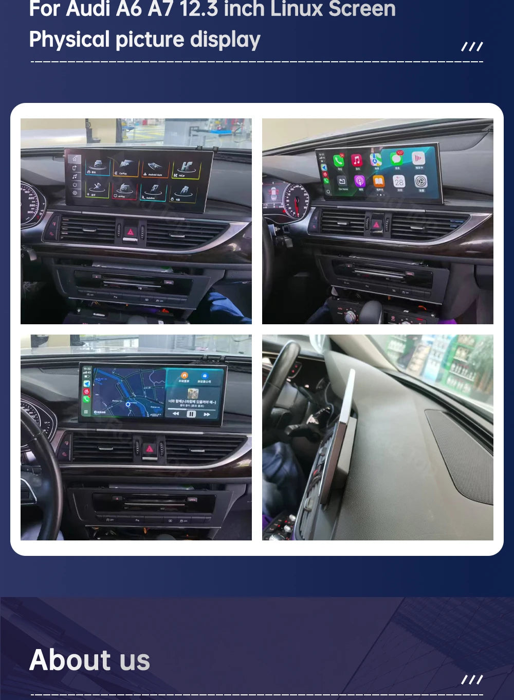 Road Top 12.3" Wireless CarPlay & Android Auto Car Screen