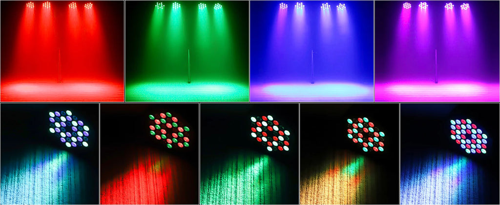 U'King 4PCS/8PCS 36LED Par Lights RGB LED DJ Stage Light with Remote Control DMX512 Sound Activated for Party Stage Effect Light