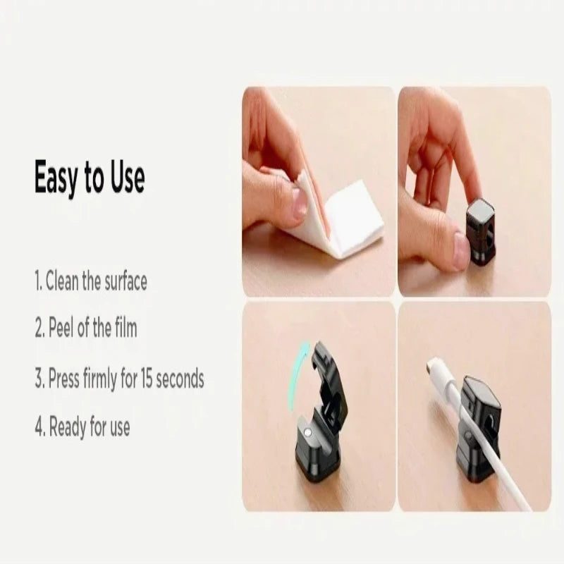 Magnetic Cable Clips, 6 Pack