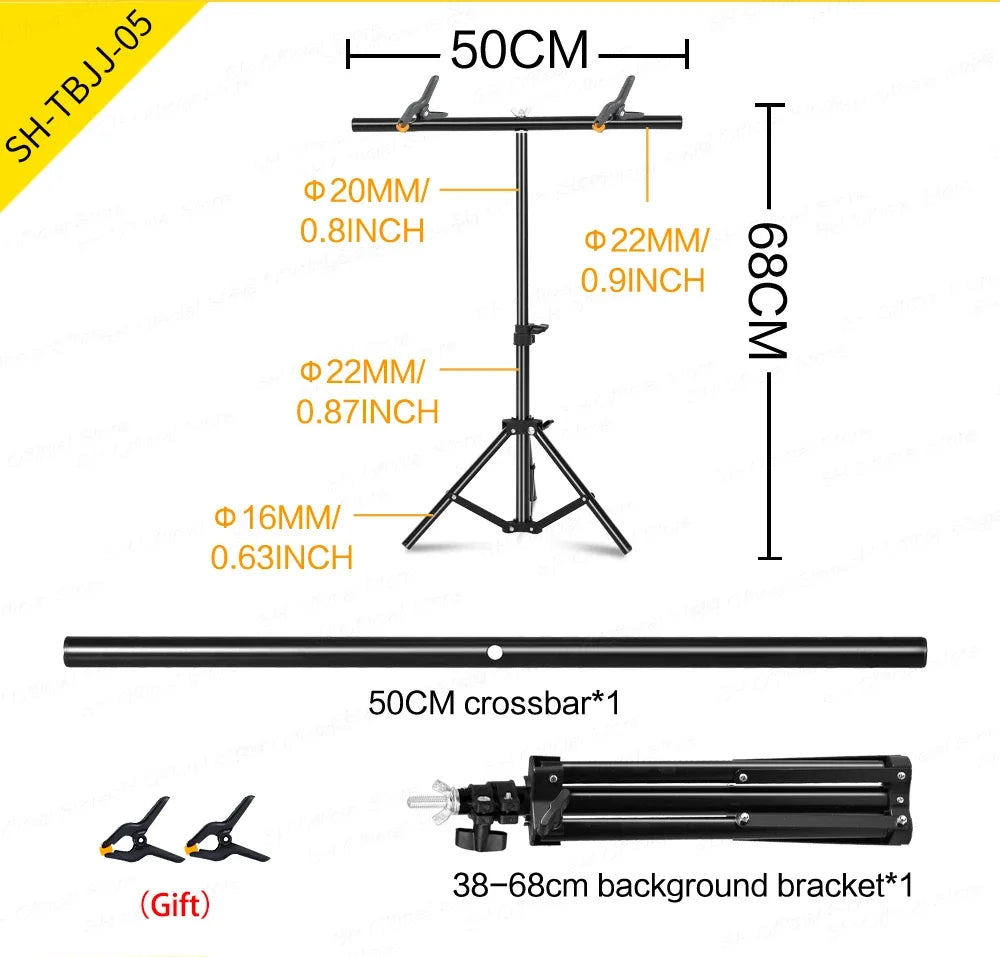 Photography Photo Studio T-Shape Backdrop Background Stand Frame Support System Kit For Video Chroma Key Green Screen With Stand