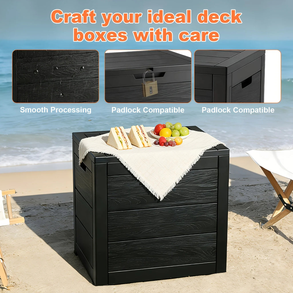 35 Gallon Lockable Resin Deck Box