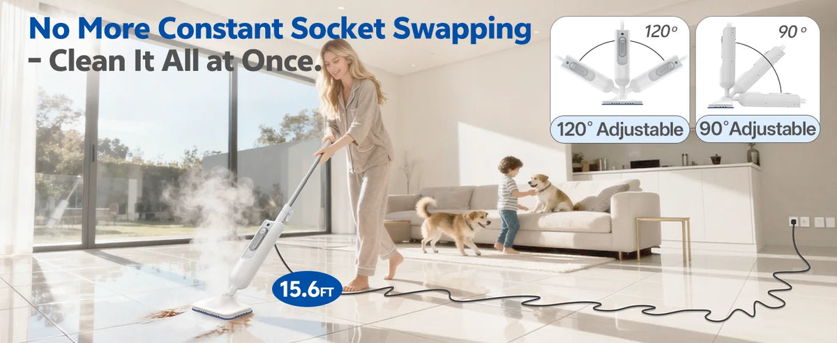 INSE 6-in-1 Steam Mop, High-Temperature Floor Steam Cleaner with Detachable Handheld Unit