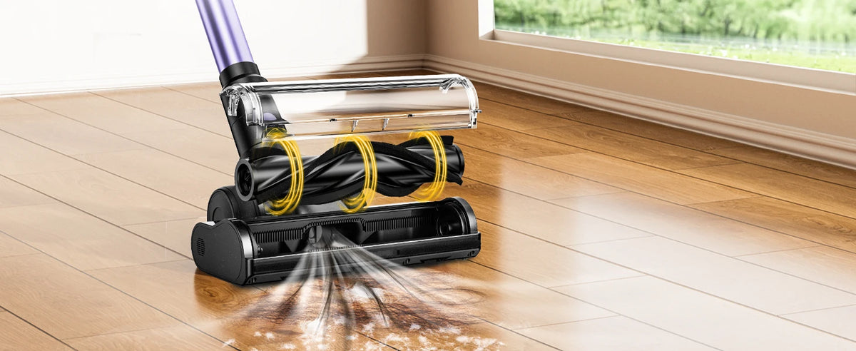 500W/55KPA Self-Standing Cordless Vacuum Cleaner,60 Mins Handheld Vacuum Cleaners,Smart LED Screen Vacuum for Rug/Fur