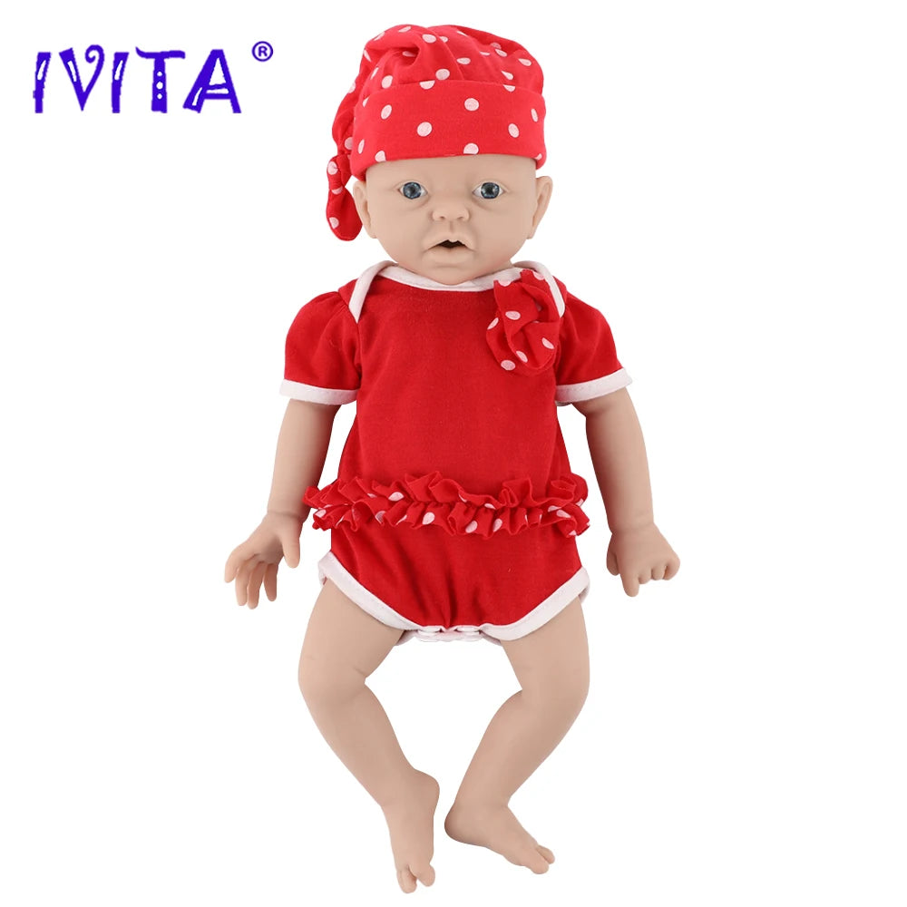 Unpainted Full Body Silicone Reborn Baby Dolls Lifelike Newborn Doll Baby DIY Blank Kit for Children Christmas Toys