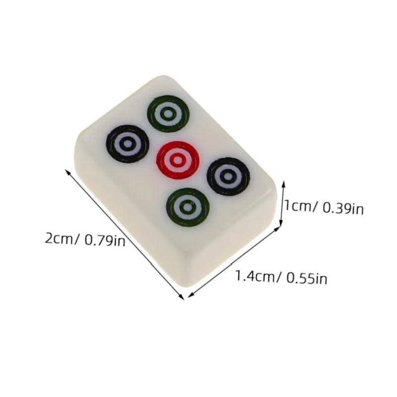 Authentic Mini Mahjong Set Portable Compact Travel Size for On-the-Go Family Fun Enhances Logical Thinking