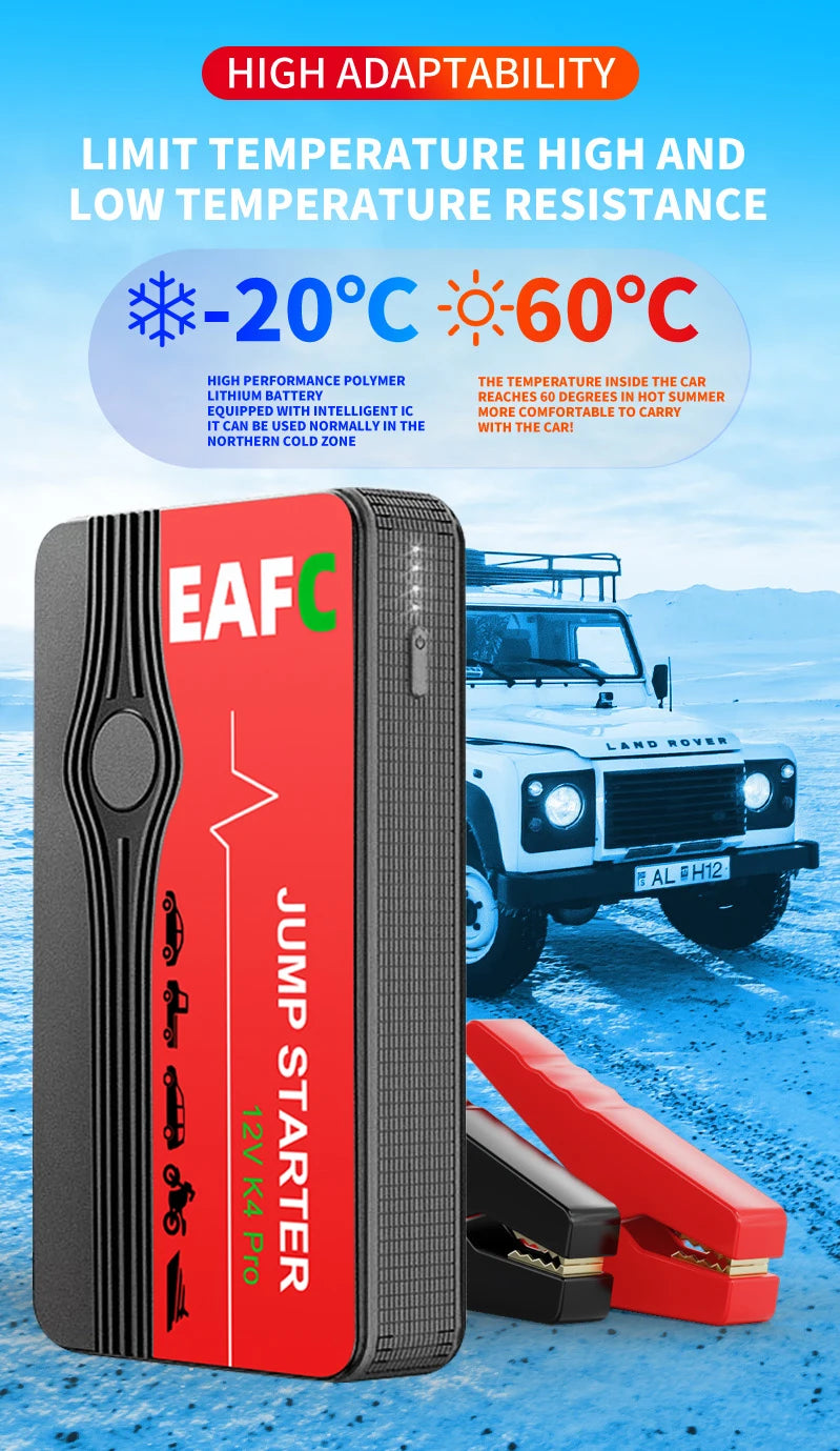 12V Car Jump Start 600A-2000A Car Battery Starter Booster Auto Starting Device Emergency Start Portable Power Bank