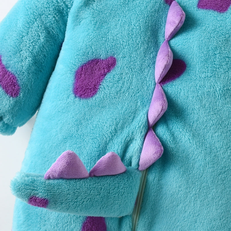 0-3Years Infant Baby Boy Girl Fleece Jumpsuit Horn Hooded Warm Thicken Winter Rompers Outwear Snowsuit