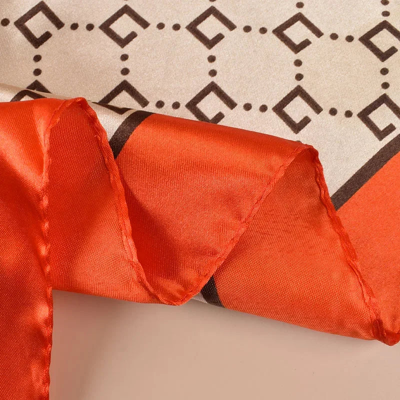 Women's Satin Square Scarf 35 inch, Multi-Use Headscarf, Hair Tie and Bag Accessory