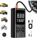 Portable Tire Inflator Air Compressor Electric Air Pump with Digital Pressure Display for Car Bike Motorcycle Ball Inflatables Compact Air Compressor for Home Travel Emergency Use